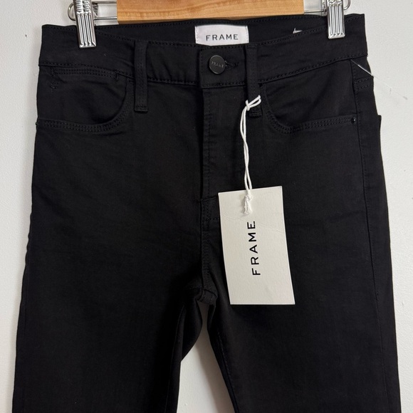 Frame Le High Skinny Crop Jeans Womens 24 Black NWT - Picture 5 of 14